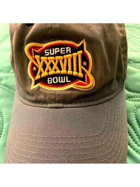 Super Bowl XXXVIII 38 Patriots Panthers Houston Texas 2004 Reebok Adjustable Hat